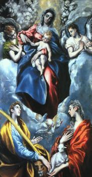 埃爾 格列柯 Madonna and Child with St.Marina and St.Agnes 埃爾 格列柯 Madonna and Child with St.Marina and St.Agnes